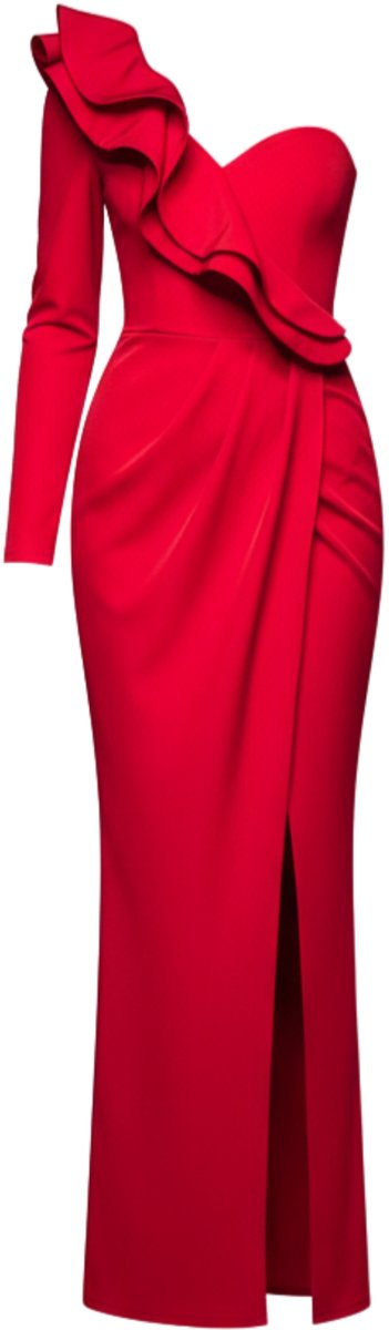 LARICA Jurk - Rits - Jurk Rood XL