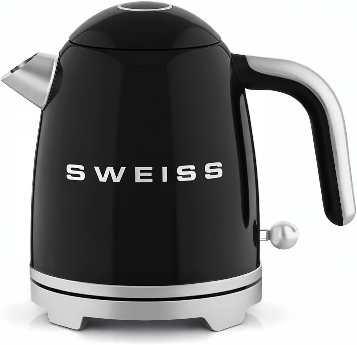 Vintage Elektrische Waterkoker - Roestvrij Staal - Compact en Stijlvol - Automatische Uitschakeling - Voor Thee en Koffie
