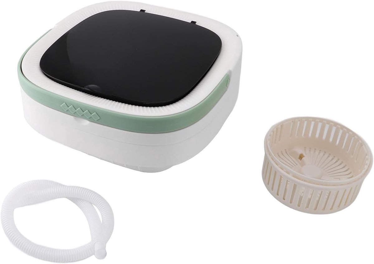 Draagbare Mini Wasmachine Opvouwbare Wasmachine Centrifuge Ondergoed Sokken Wassen Compact Opvouwbaar Ontwerp 12 Liter Groen