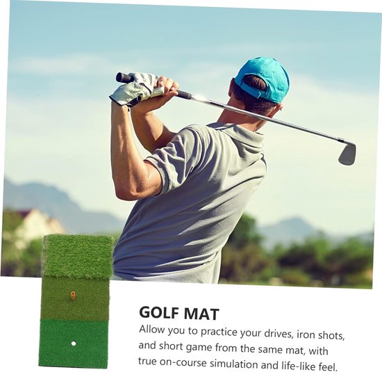 Golf Oefenmat - Putting Hulp - Golf Trainen - Realistisch Gras Oppervlak - 30 x 60 cm - Groen van GOLF — afbeelding 5