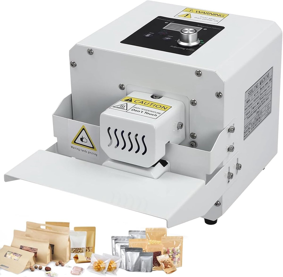 Warmte-sluitmachine Hitte sluitmachine Zakken Afsluiten Automatische Continue Werking 5m min Zilver