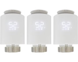Radiator Thermostaat - Thermostaatkraan Temperatuurregelaar - Energie Besparen - App en Spraakbediening - M30x1.5mm - Wit