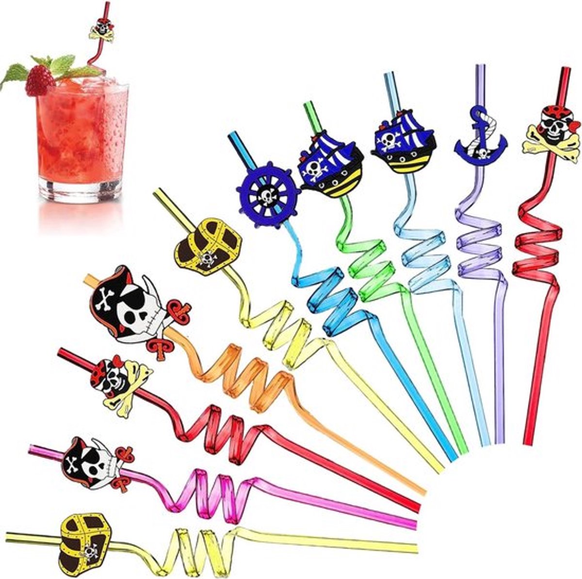 Inovra Plus - Herbruikbare plastic rietjes - Set van 10 stuks - Voor