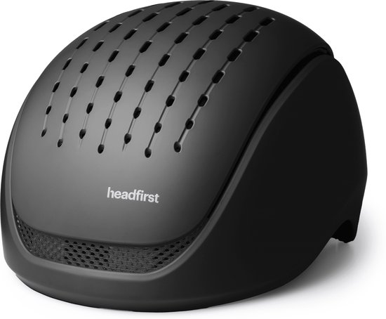 headfirst Echo Pro fietshelm met LED remlicht - Zwart - XS/S (51-56 cm) - SafeFit aanpasbare fietshelm voor e-bike, stadsfiets, step & skate - magnetische sluiting — afbeelding 4