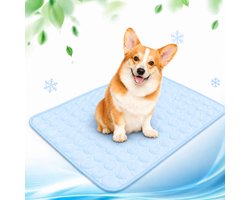 Koelmat Hond - Zelfkoelende Hondenmat - Verkoelend Koelkussen voor Honden en Katten - Waterdicht en Antislip - Voor Bench, Mand en Auto - 70 x 100 cm - Lichtblauw