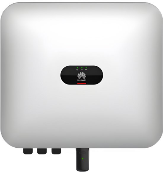 Witte Huawei SUN2000-3KTL-M1 omvormer met Huawei logo en groene LED-indicatoren.