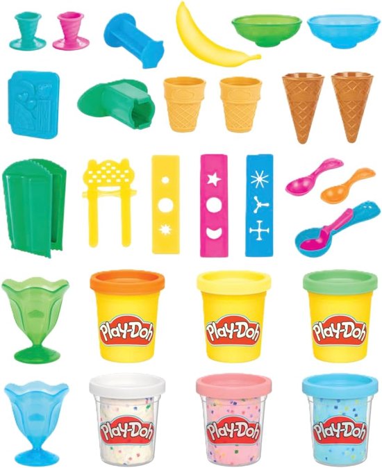 Hasbro Play-Doh ijsjes feest speelset voor creatief kleiplezier.