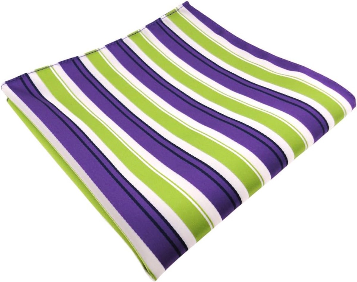 Zakdoek Heren - Accessoire Stijlvol - Feestelijke Gelegenheid - Zijdeglans Polyester - One Size - Paars Groen