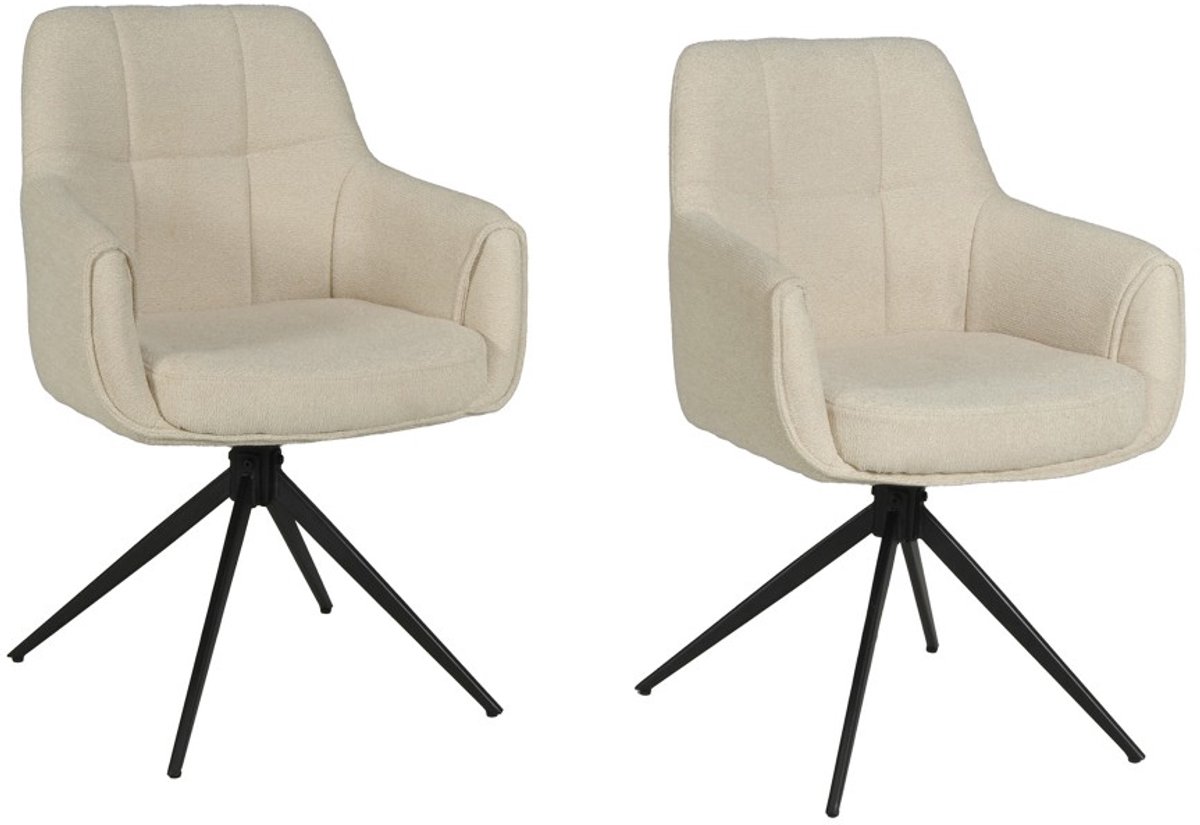 Set van 2 LINEA draaistoelen / Beige