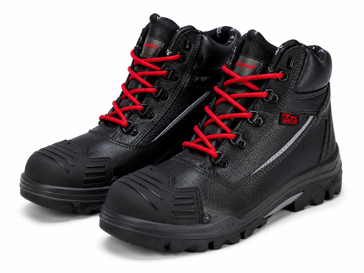 MTS Cosmos Overcap Flex S3 Veiligheidsschoenen Maat 40 – Hoge Leren Werkschoenen met Composiet Neus & Flexibele Tussenzool