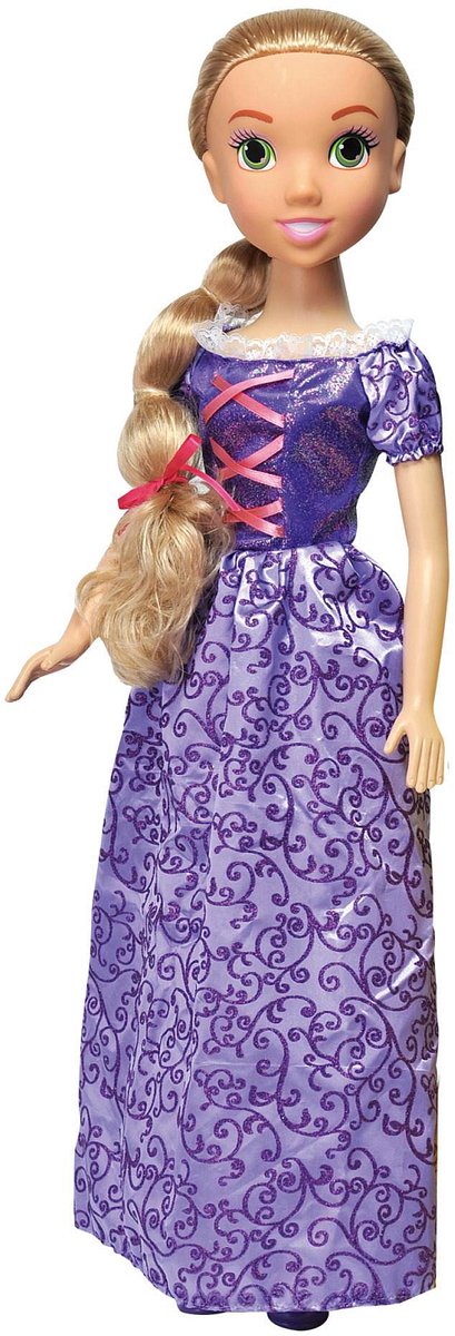 Pop prinses in paarse jurk - 80 cm.