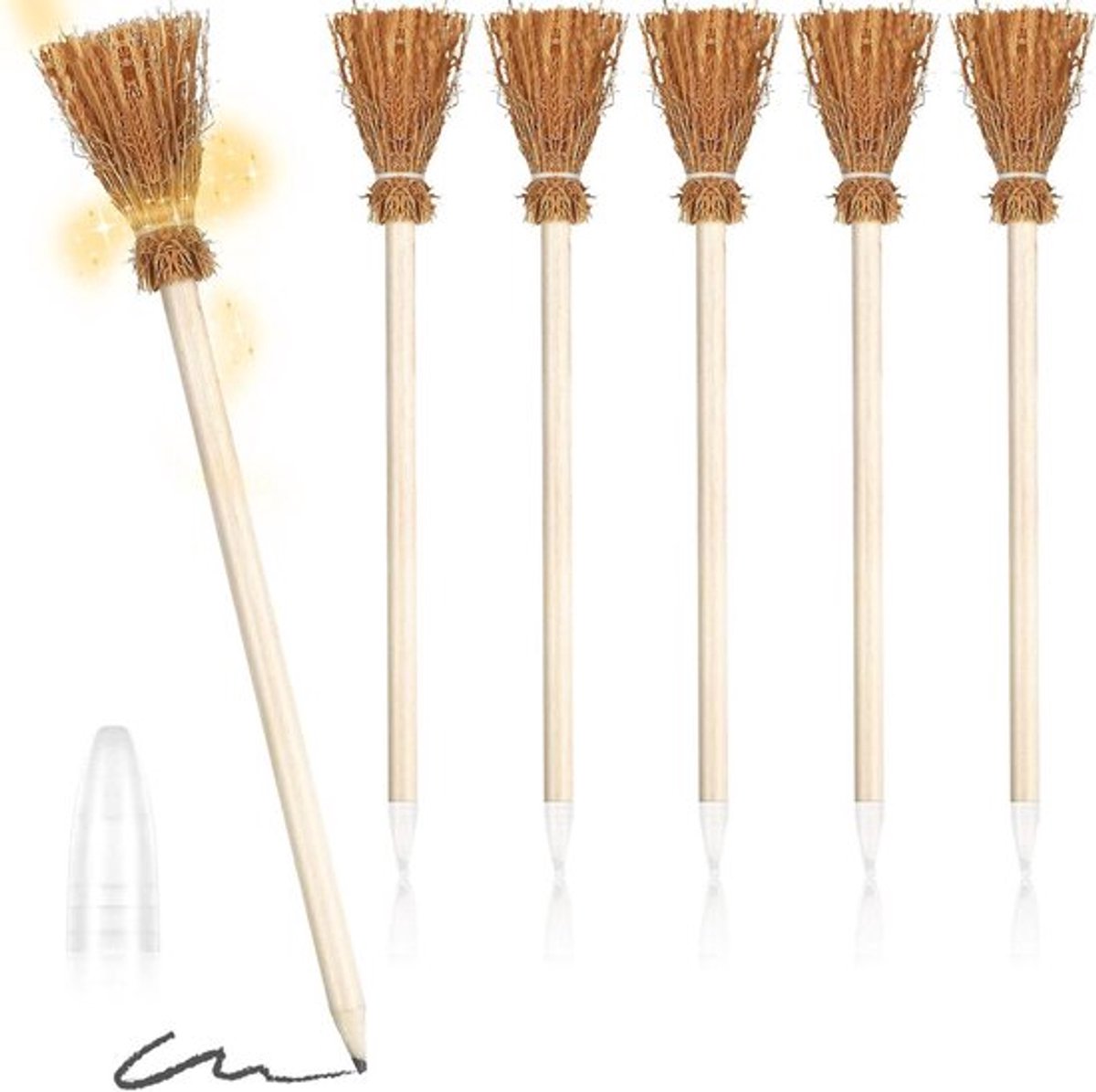 Heksenbezem Potloden Set voor Halloween Decoratie en - Inovra Plus