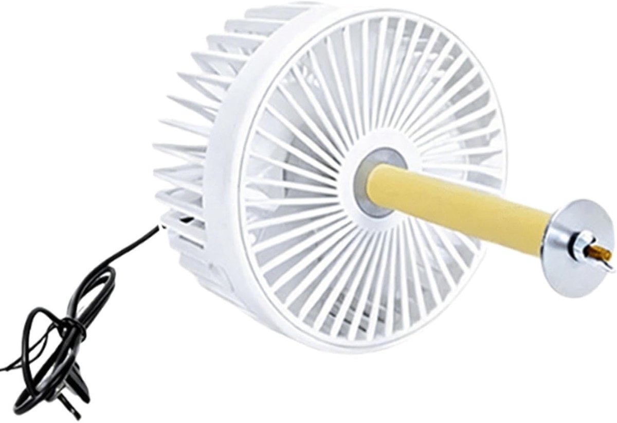 Huisdier Ventilator - Kooi Cooler - Comfortabele Luchtstroom - Geluidsarme Werking - 15x15x6 cm - Wit