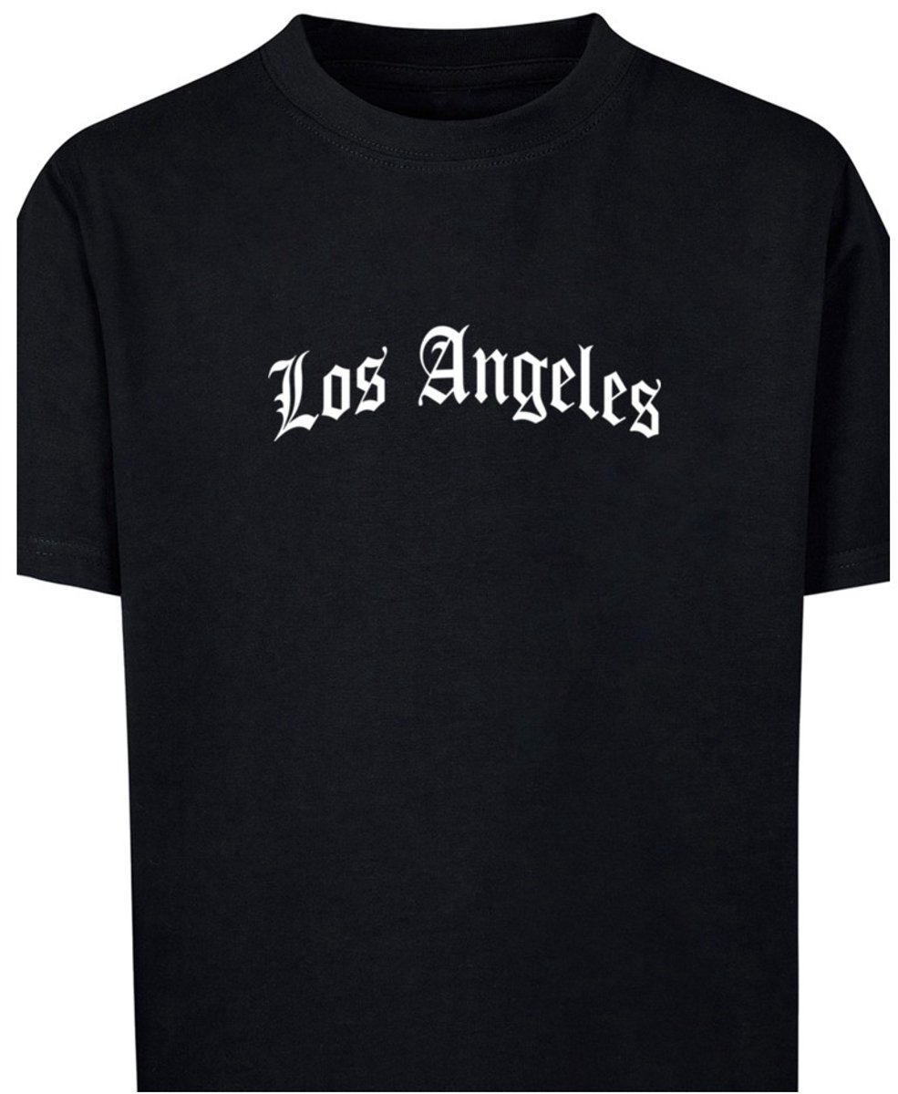 Mister Tee Los Angeles Wording Kids Basic Kinder Tshirt Kids 110/116 Zwart