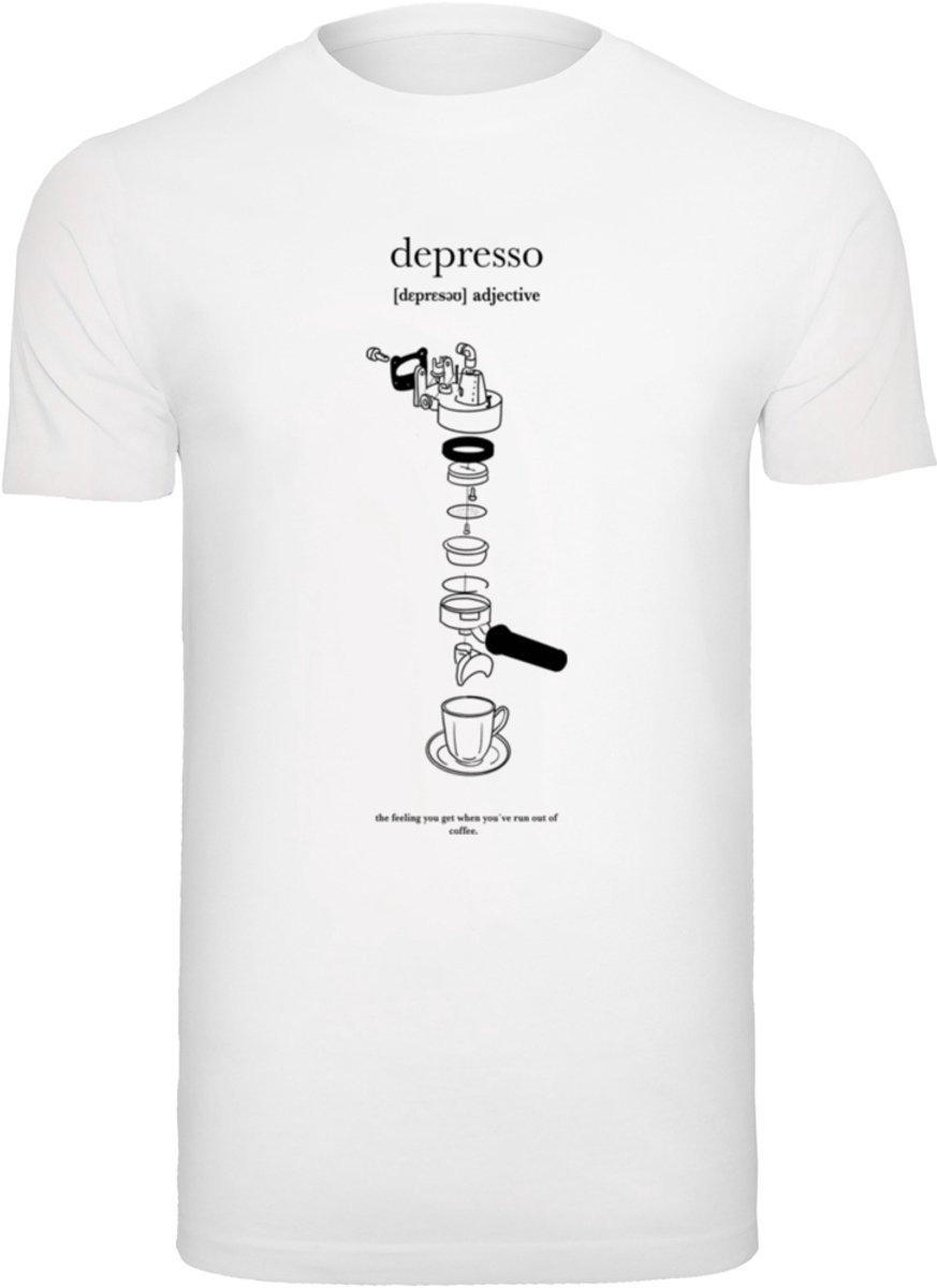 Mister Tee Depresso Round Neck Heren Tshirt S Wit