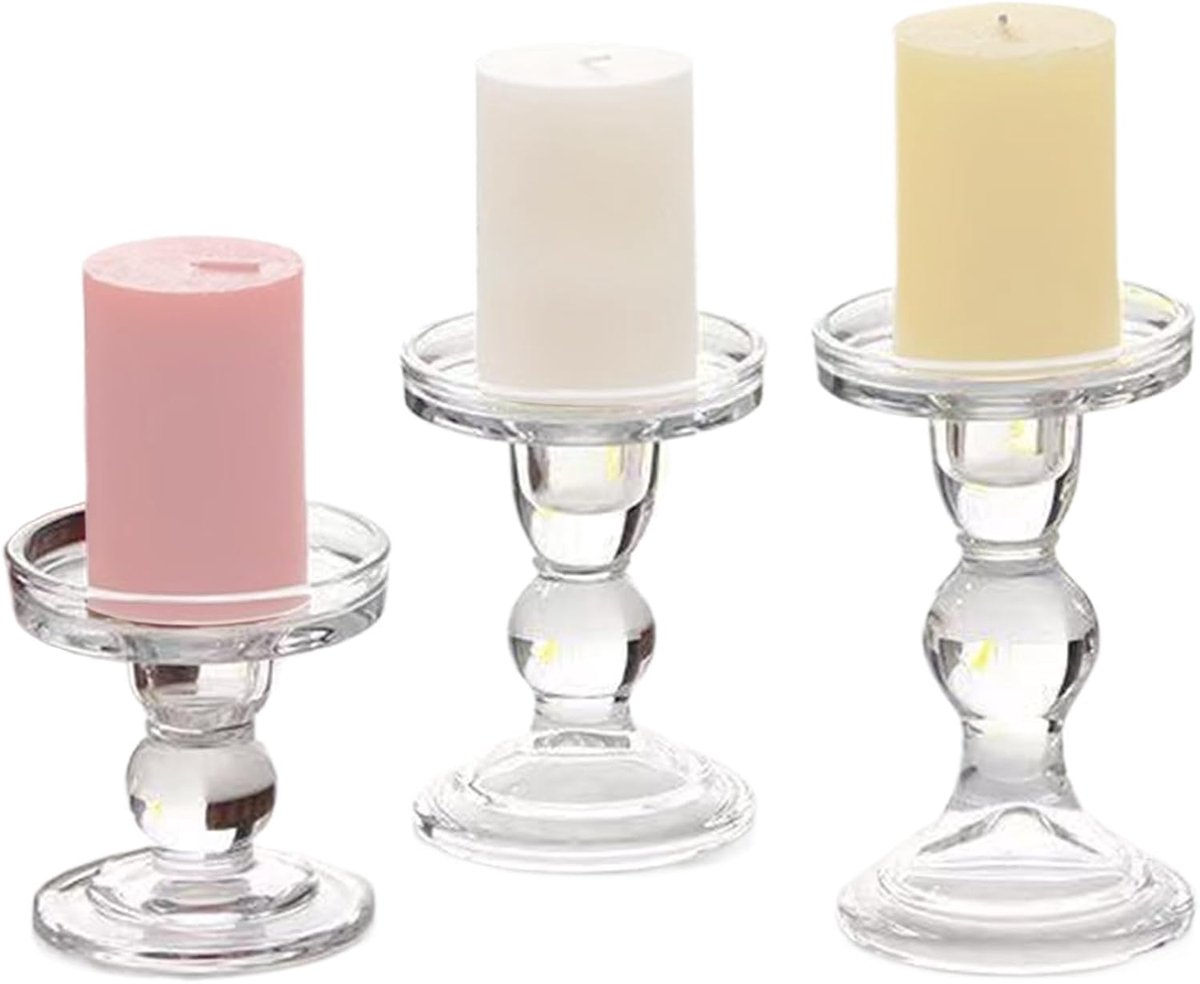 Glazen Kaarsenhouder - Theelicht Houder - Feestelijke Decoratie - Druppelvrije Wasfunctie - 26x17x12 cm - Transparant