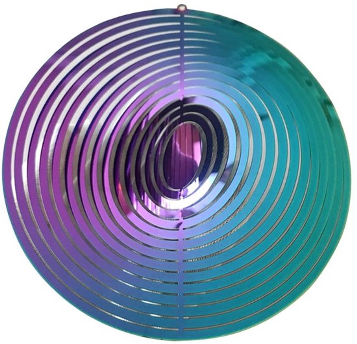 Store_9 - 3D Metalen Wind Spinner - Roterende Windgong - Glanzend - Rond - Tuin