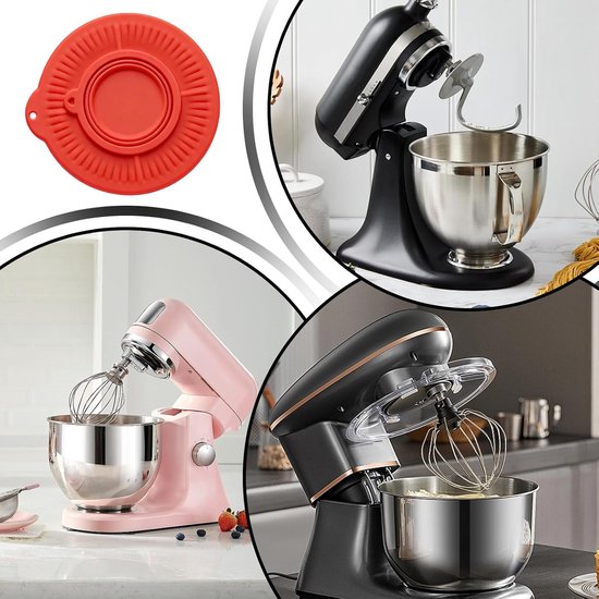 Mixer Spatbeschermer - Keuken Accessoire - Schoon Bakken - Universele Pasvorm - 921 inch - Rood Zwart — afbeelding 3