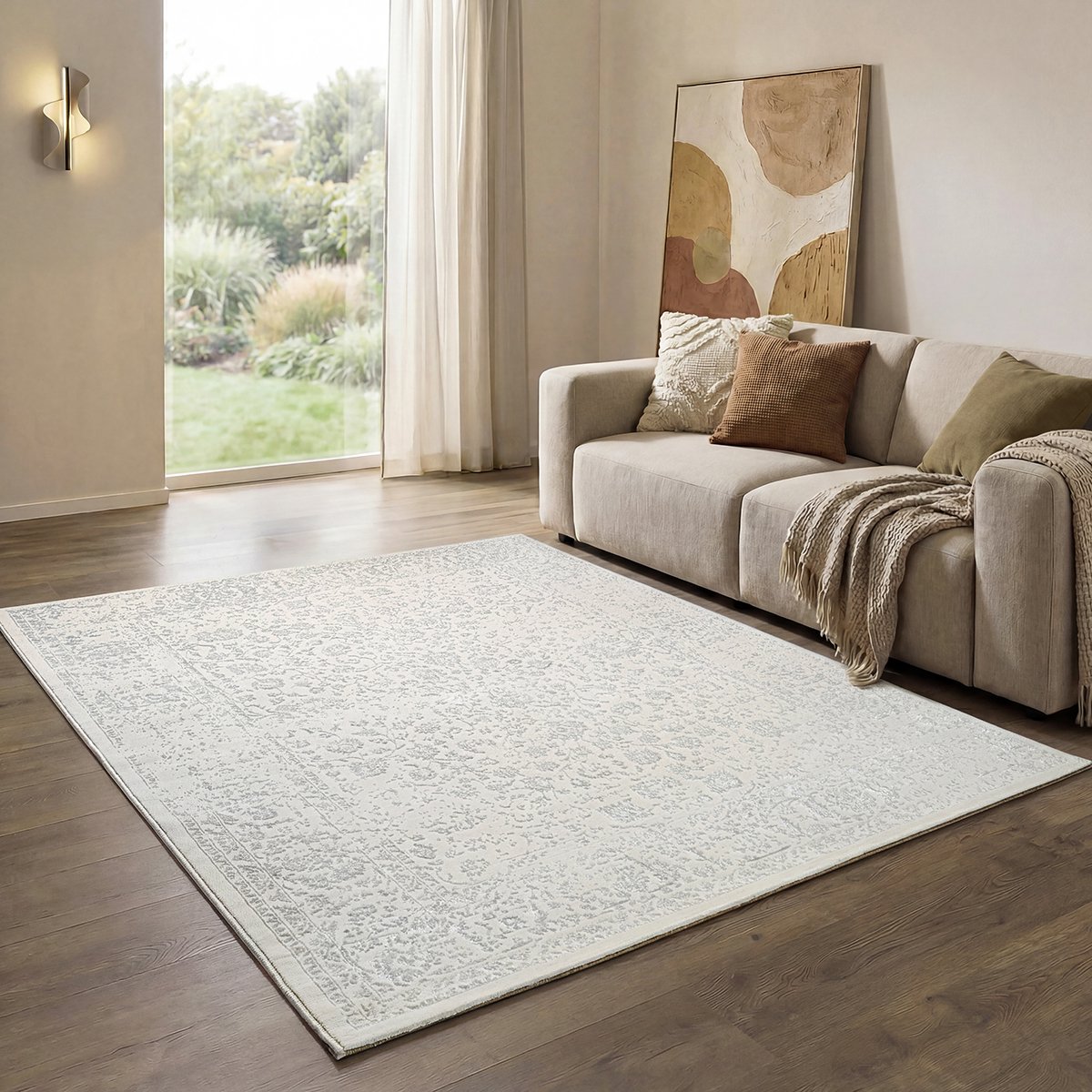 the carpet Mila Modern woonkamerkleed met 3D hoog-laag effect, zachte pool, glanseffect, k