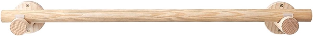 Romeinse gordijnroede - Houten roede - Gordijnen ophangen - Massief essenhout - 140 cm - Naturel