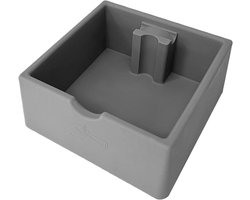 Koffie klopbak - Espresso afvalemmer - Afvalbeheer keuken - Schokabsorberend ontwerp - 15 liter capaciteit - Grijs