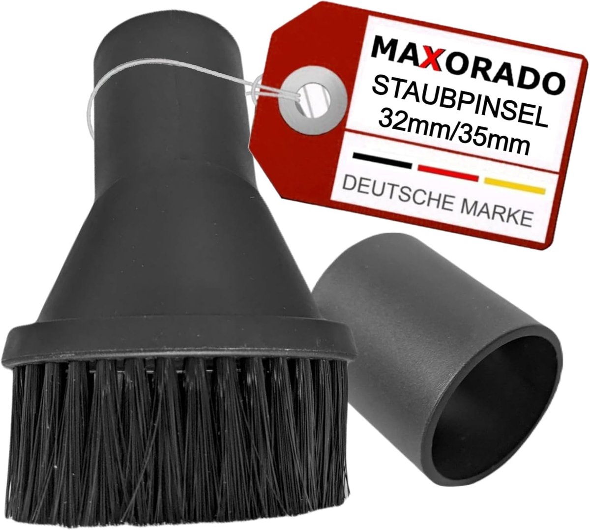Stofborstel Stofzuiger - Meubelborstel Opzetstuk - Krasvrij Reinigen - Draaibaar Ontwerp - 35/32 mm - Zwart