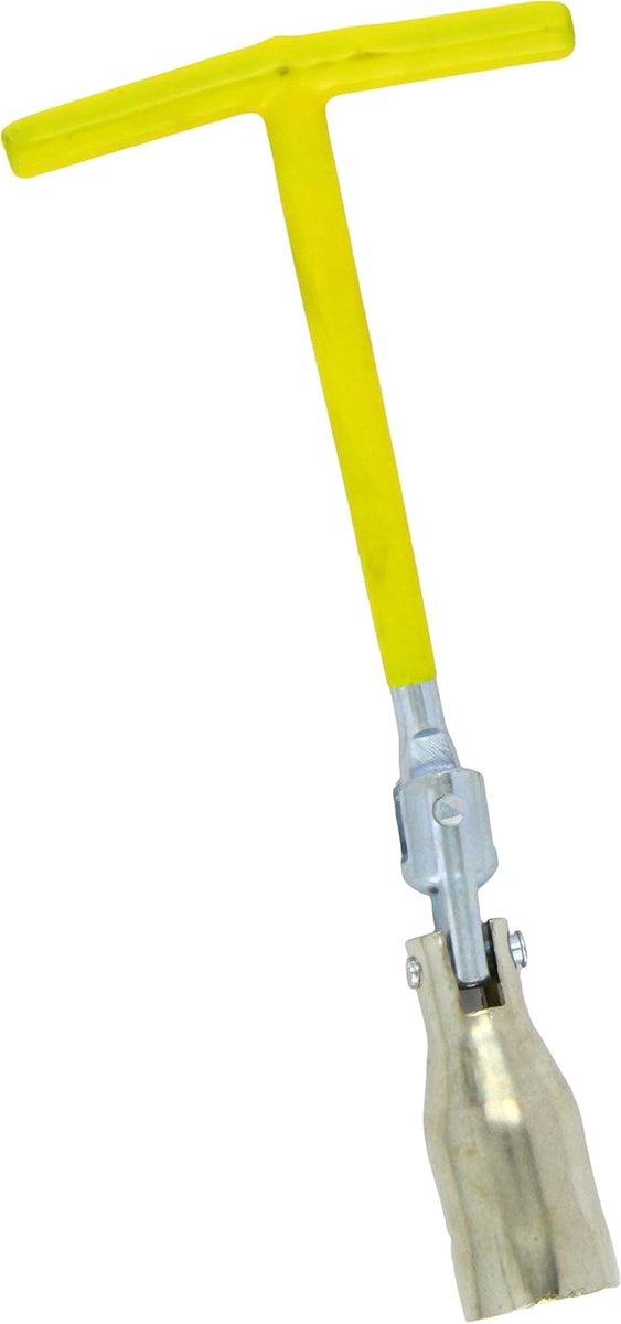 Bougiesleutel T-greep - Sleutel T-handvat - Motoronderhoud - Met scharnier - 21 mm - Geel