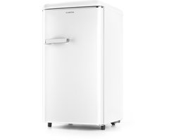 Klarstein Laika Vriezer - 60 Liter Totaalvolume, Thermostaat Met 5 Standen, 0 Tot -18 °C, 3 Laden, Vrijstaand, retro-design, Crème - Vrieskast Diepvrieskast - voor Keuken - 4-Sterren Compact - Freezer - Vrieskast Klein