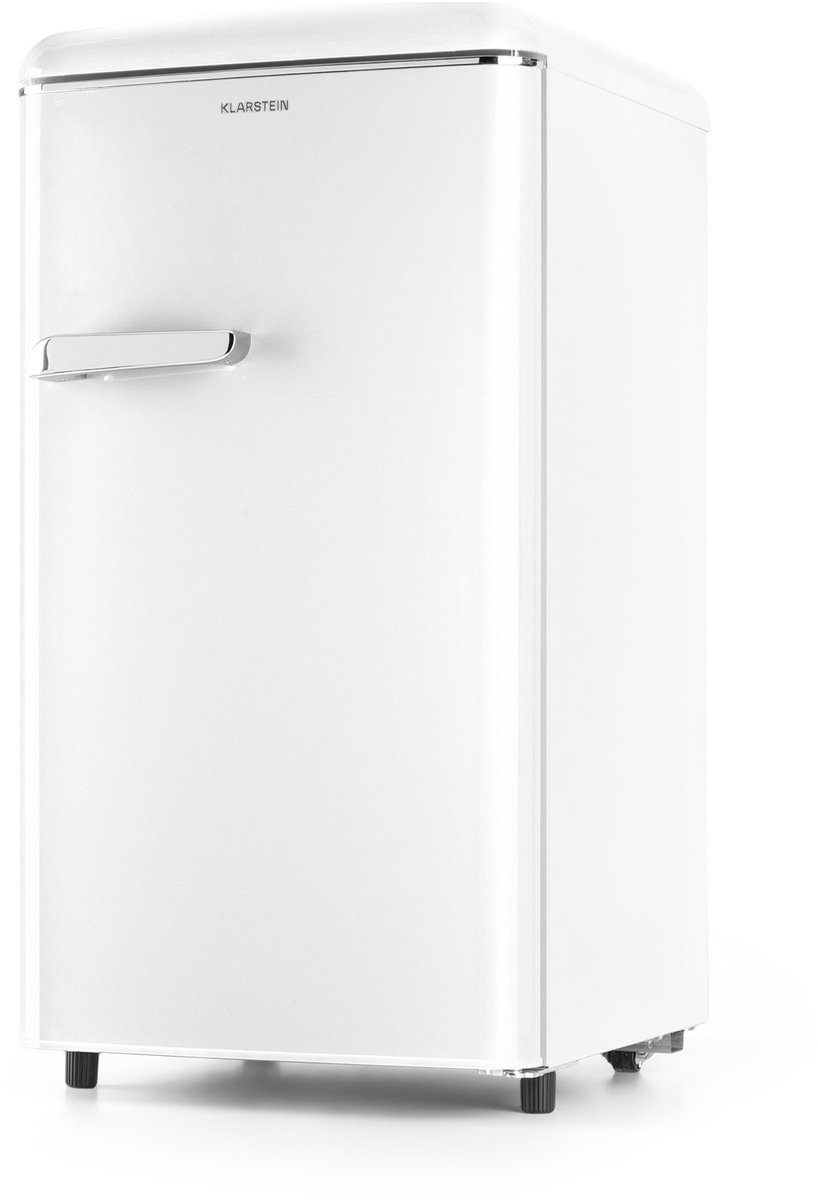 Klarstein Laika Vriezer – 60 Liter Totaalvolume, Thermostaat Met 5 Standen, 0 Tot -18 °C, 3 Laden, Vrijstaand, retro-design, Crème – Vrieskast Diepvrieskast – voor Keuken – 4-Sterren Compact – Freezer – Vrieskast Klein