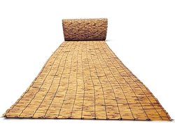 Bamboe Raamjaloezieën - Rietgordijn Terrasgordijn - Balkon Decoratie - Handgeweven Natuurlijk Riet - 110 x 225 cm - Natuurlijk