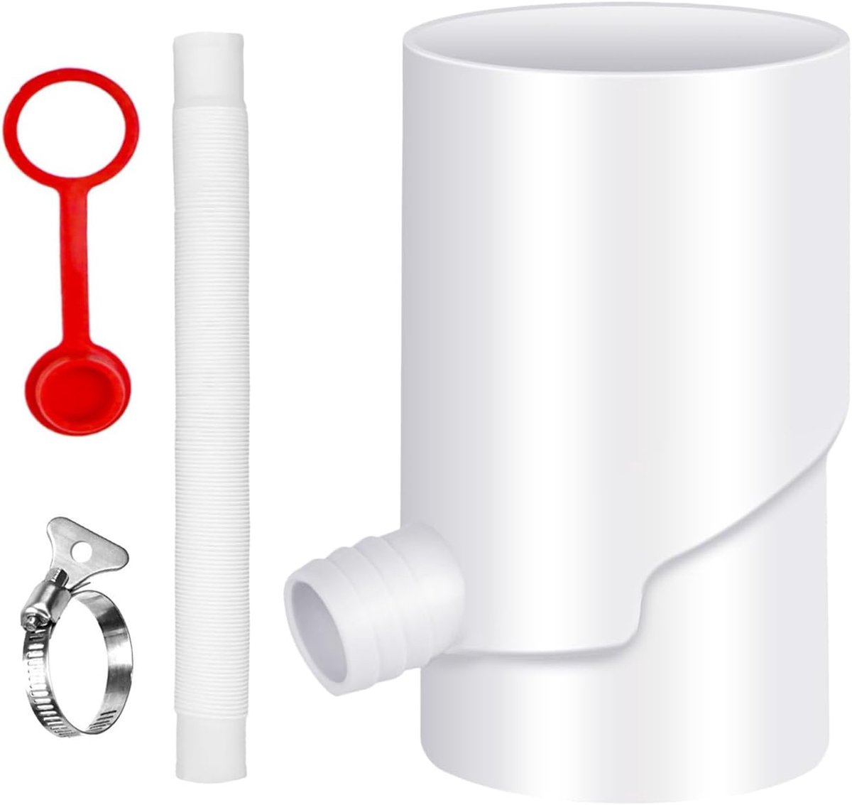 Waterbesparende set - Regenwater opvang - Tuin sproeien - Eenvoudige installatie - 10 cm diameter - Wit
