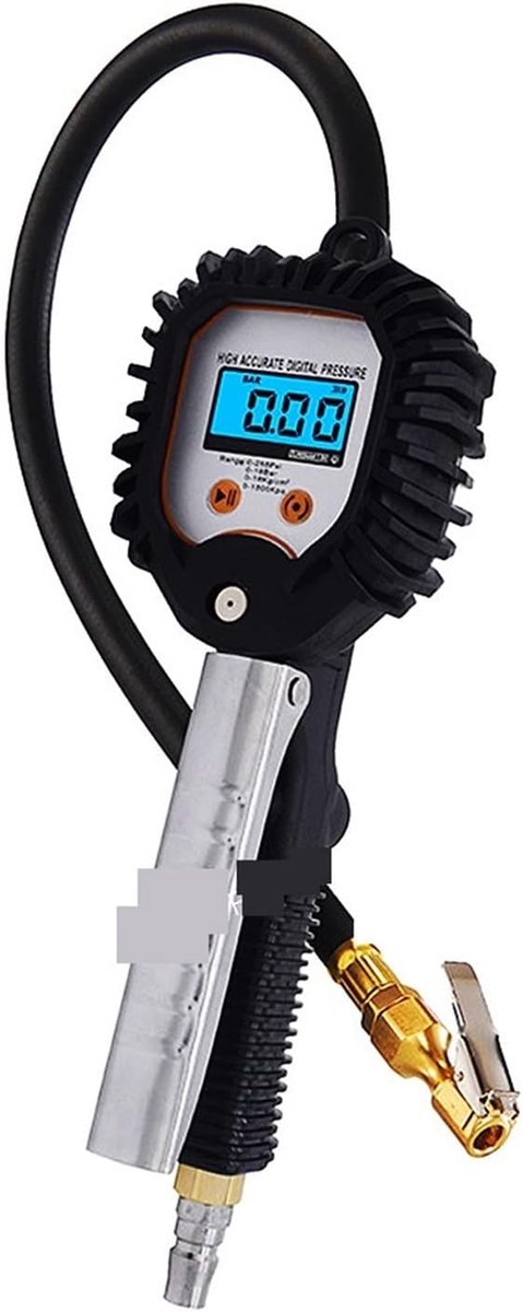 Digitale Bandenspanningsmeter - Bandenspanningspistool - Voertuig Banden Controleren - Inflatie Deflatie Functie - 0-255 Psi - Zwart
