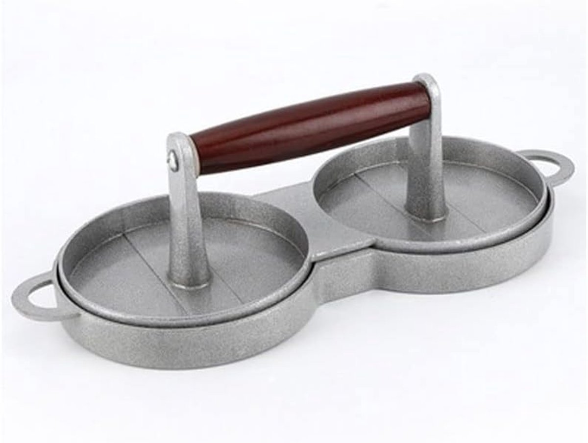 Vleespers Burger Patty Maker Burgers Maken Antiaanbaklaag 11.7x9cm Zilver