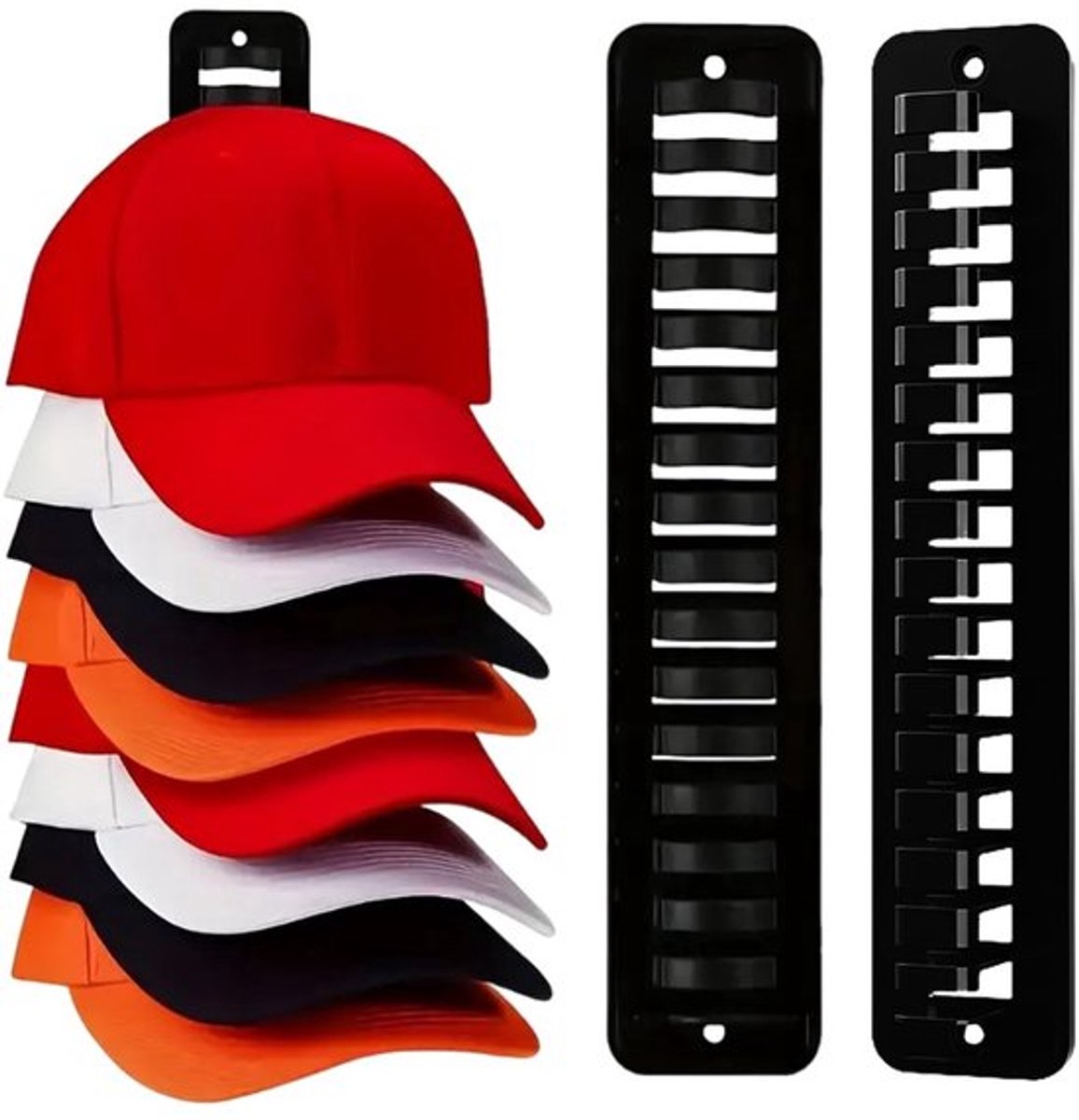 Dailygoods zelfklevende baseballcap-houders - 2 stukken