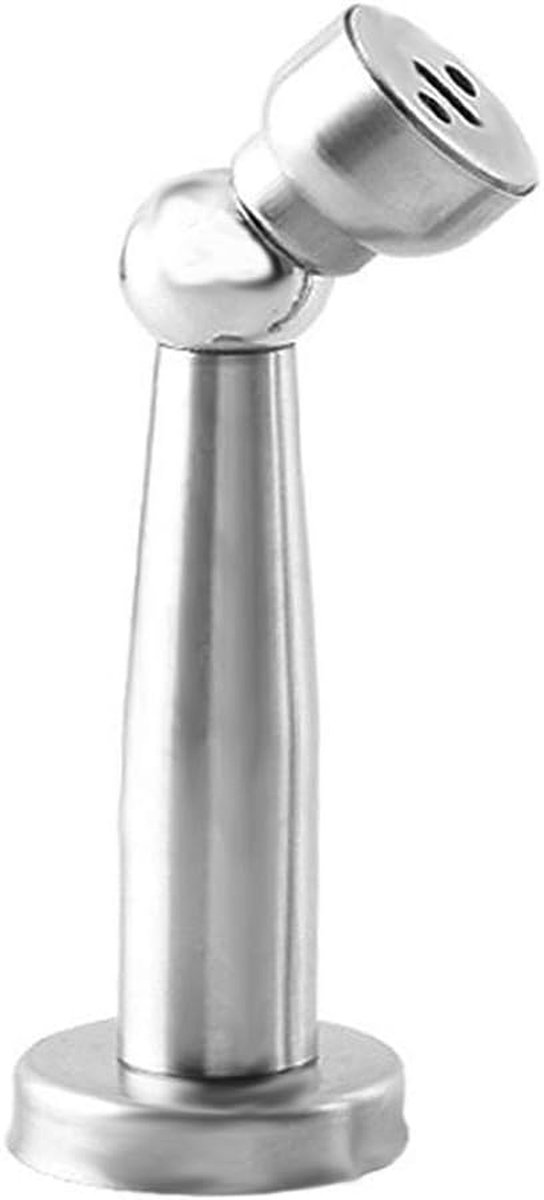 Magnetische Deurstopper - RVS Deurvanger - Deuren Open Houden - Sterke Magneet - 14 x 4 cm - Zilverkleurig