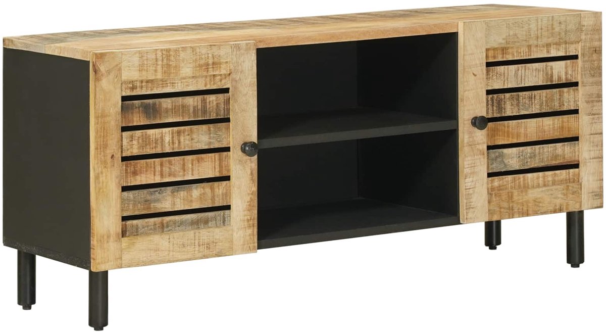 vidaXL - Opbergkasten - Naturel - 105 - x - 33 - x - 46 - cm - Massief - Mango - Hout