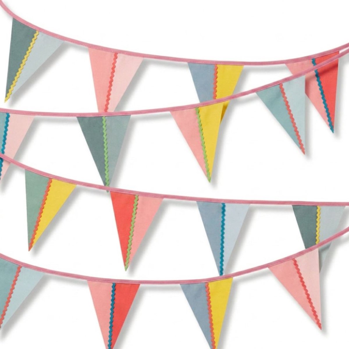 Mijn Eigen Slinger® | Stoffen Vlaggenlijn | Stoffen Slinger | Vlaggenlijn Stof | Feestslinger | Verjaardag Slinger | XXL ZIGZAG (11 mtr lang , 22 vlaggen)