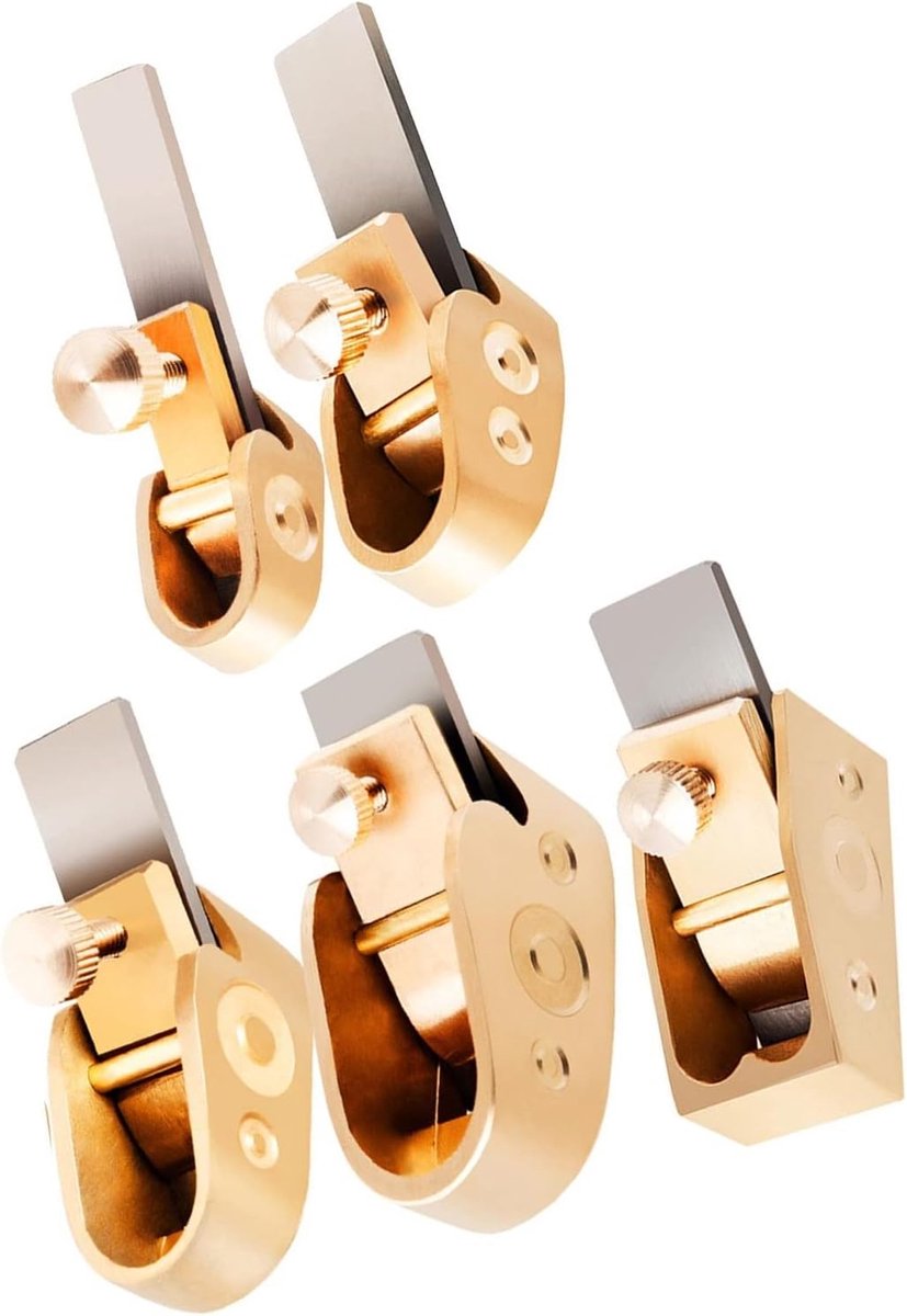 Viool Schaafmachine Set - Instrument Vliegtuig Tool - Hout Bewerken - Fijn Vakmanschap - 5 Maten - Zilver