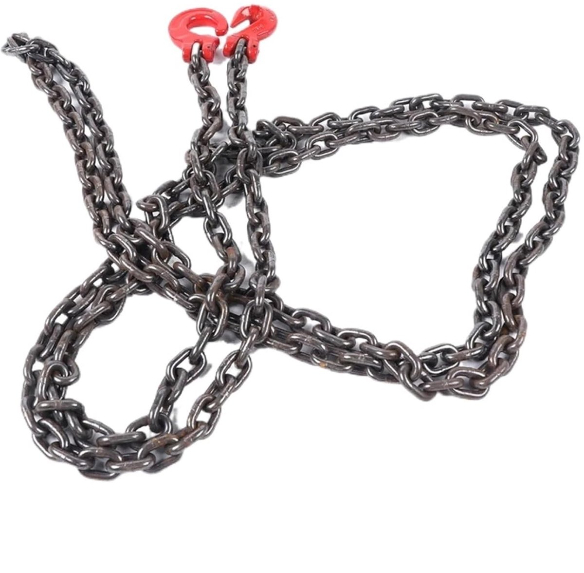 Kettingsling Gelegeerd Staal - Takelketting Motorlift - Zware Lasten Hijsen - Sterk Draagvermogen - 300cm Lengte - Fel Rood