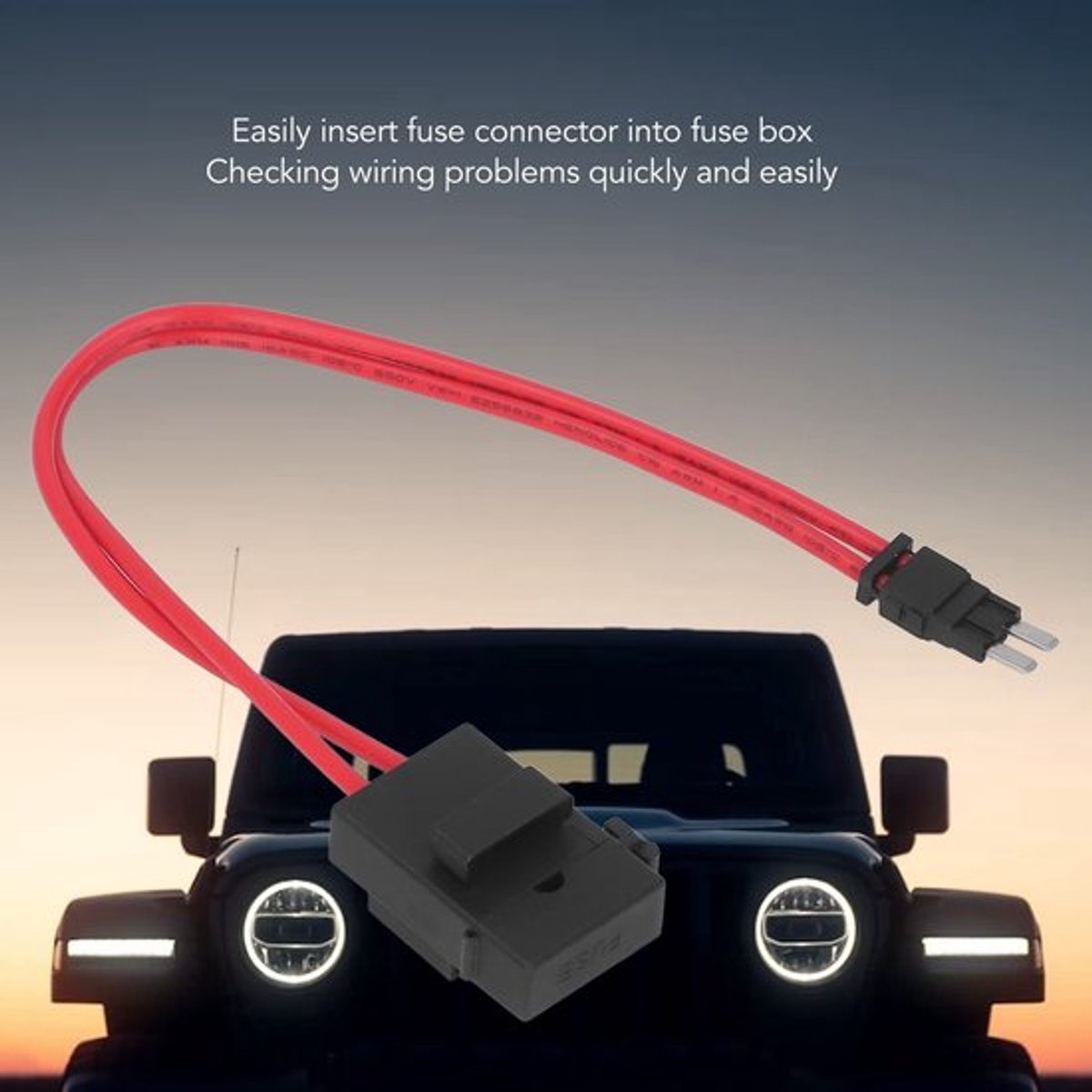 Zeynomax - Mini Fusehouder voor Auto - 20A met Verlengd Draad - Eenvoudige