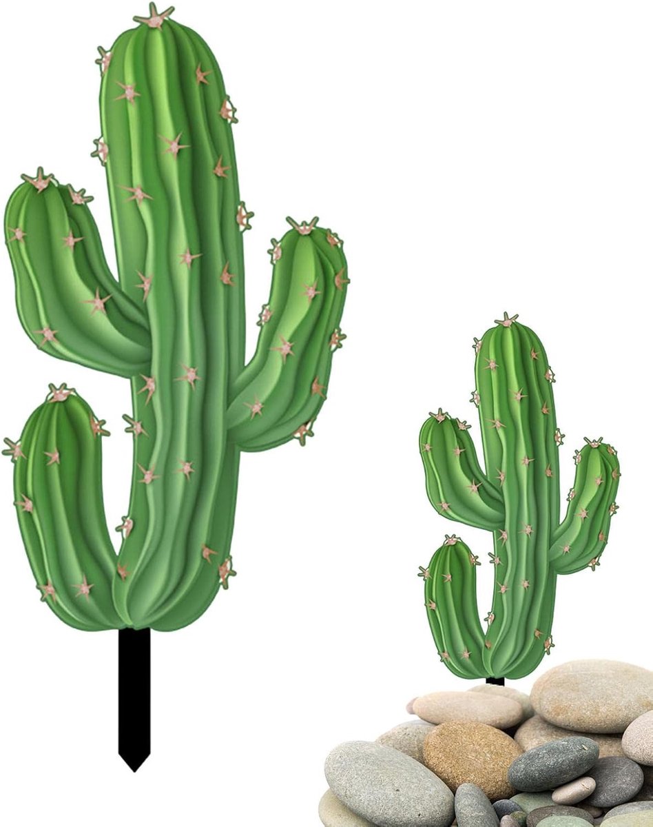 Cactus Tuindecoratie - Buitenbord - Tuin Verfraaien - Weerbestendig Acryl - Standaard Maat - Groen
