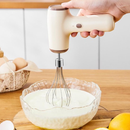 Handmixer - Keukenmixer - Beslag Maken - Dubbele Staaf Agitatie - 8.8 x 19.1 x 8.8 cm - Khaki — afbeelding 5