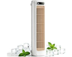 Sander Shop Draagbare airconditioner met stille koelventilator en 3 snelheden Ophangbaar, met haken, luchtcirculatie, lange batterijduur, geschikt voor keukenbladen, enz (Wit)