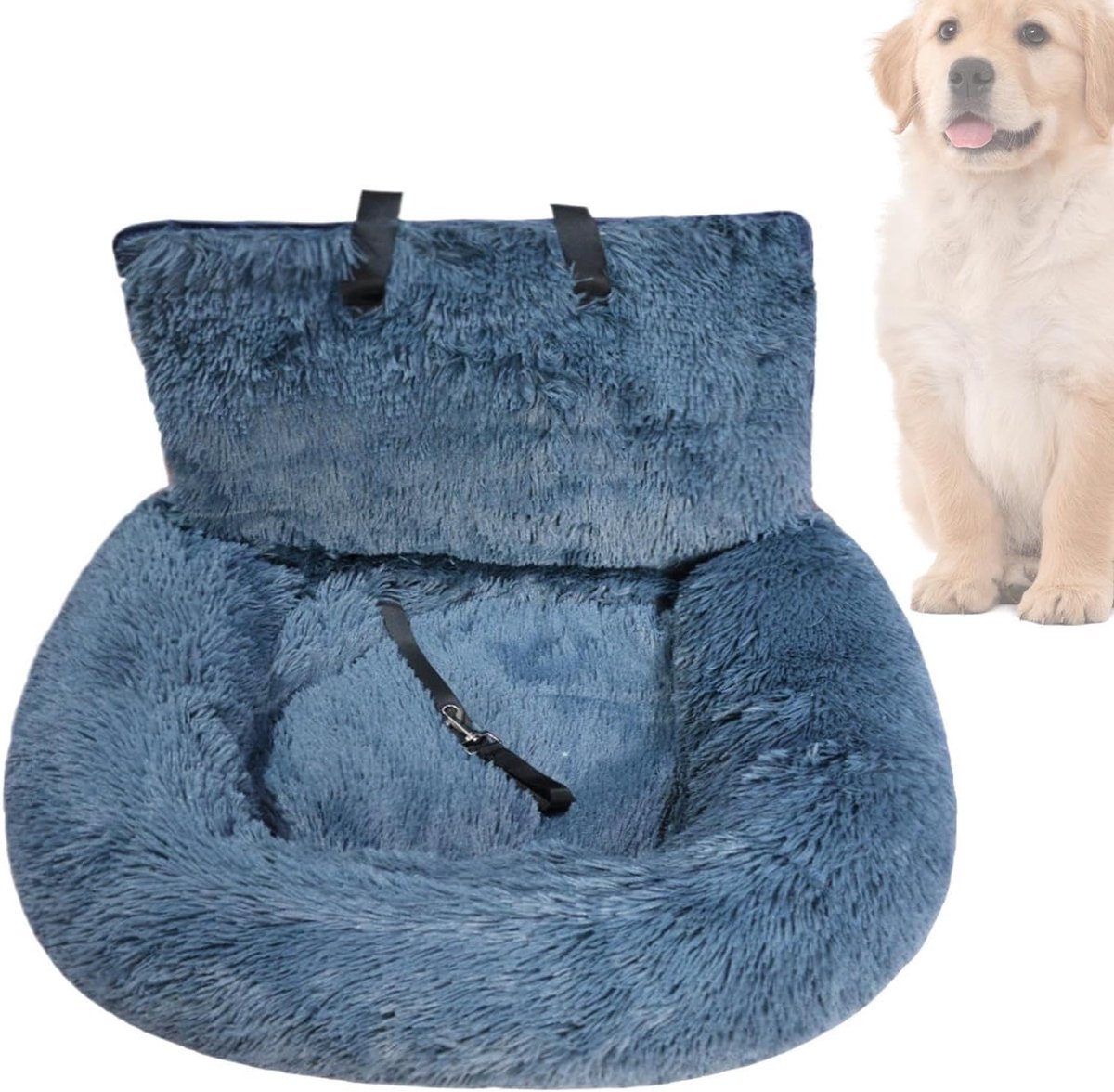 Autostoel voor Honden - Reiskussen Dier - Veilig Reizen - Machinewasbaar - 60x60cm - Donkergrijs