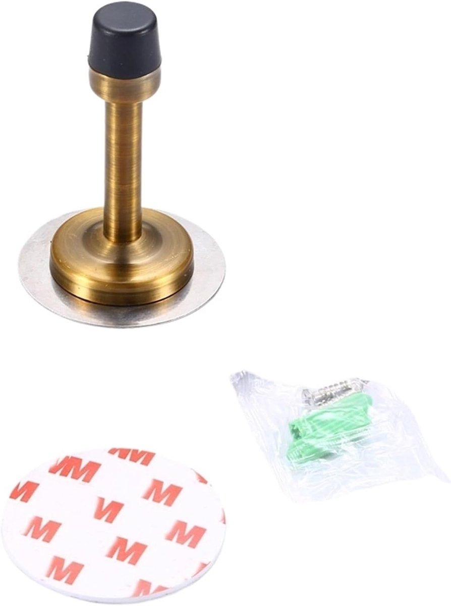 Deurstopper - Wandmontage Stopper - Bescherming Deuren - Roestvrij Staal - 10x10x10 mm - Zilver