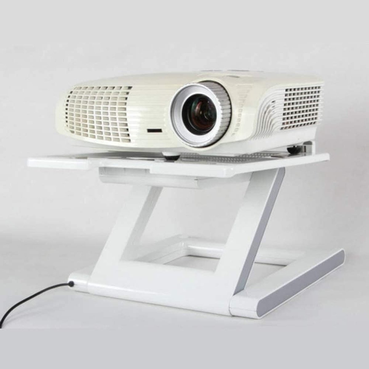 Projectorbeugel - Projectorstandaard - Thuisprojectie - Opvouwbaar Telescopisch - 10kg Draagvermogen - Wit