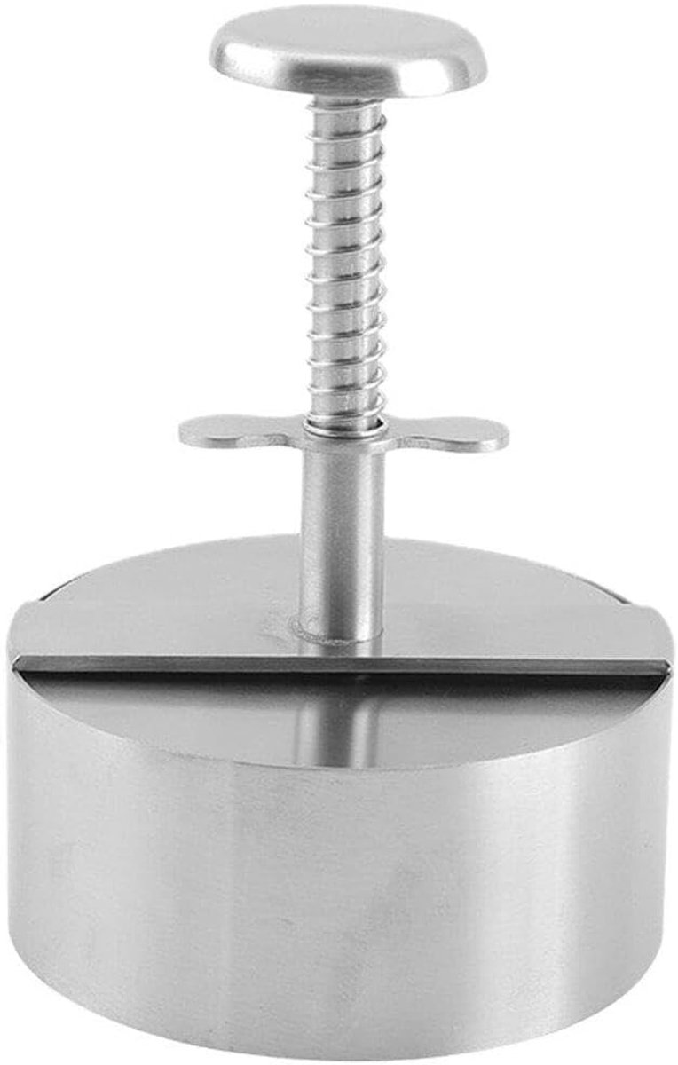 Burgerpers Patty Maker - Vleespastei Vorm - Burgers Maken - Roestvrij Staal - 11.4 cm - Zilver