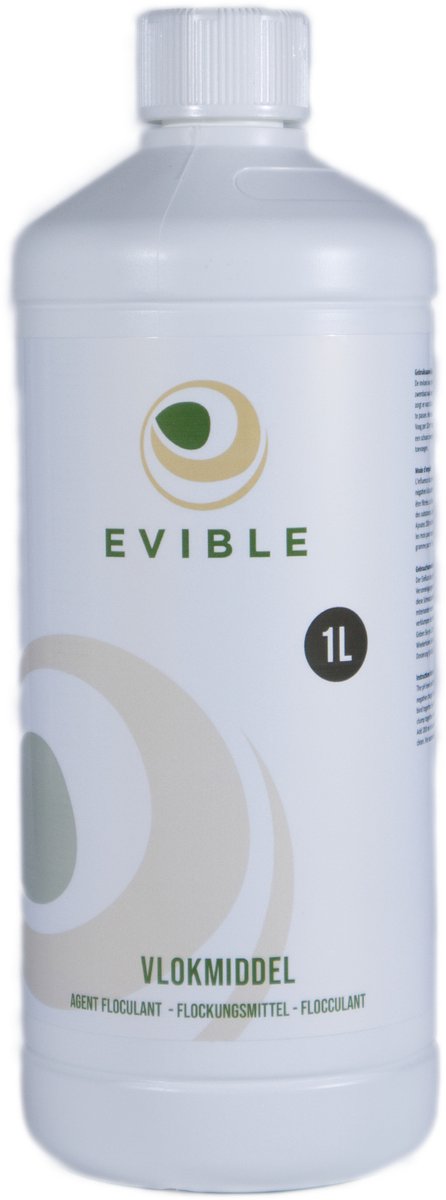 Evible Vlokmiddel Vloeibaar - Voor Helder Zwembadwater - 1 Liter