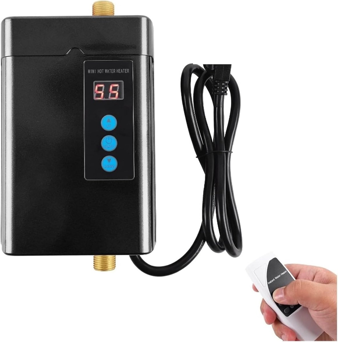 Directe Elektrische Boiler Mini Waterverwarmer Keuken en Badkamer Snelle Verwarming 3 Sec 3000 Watt Zwart