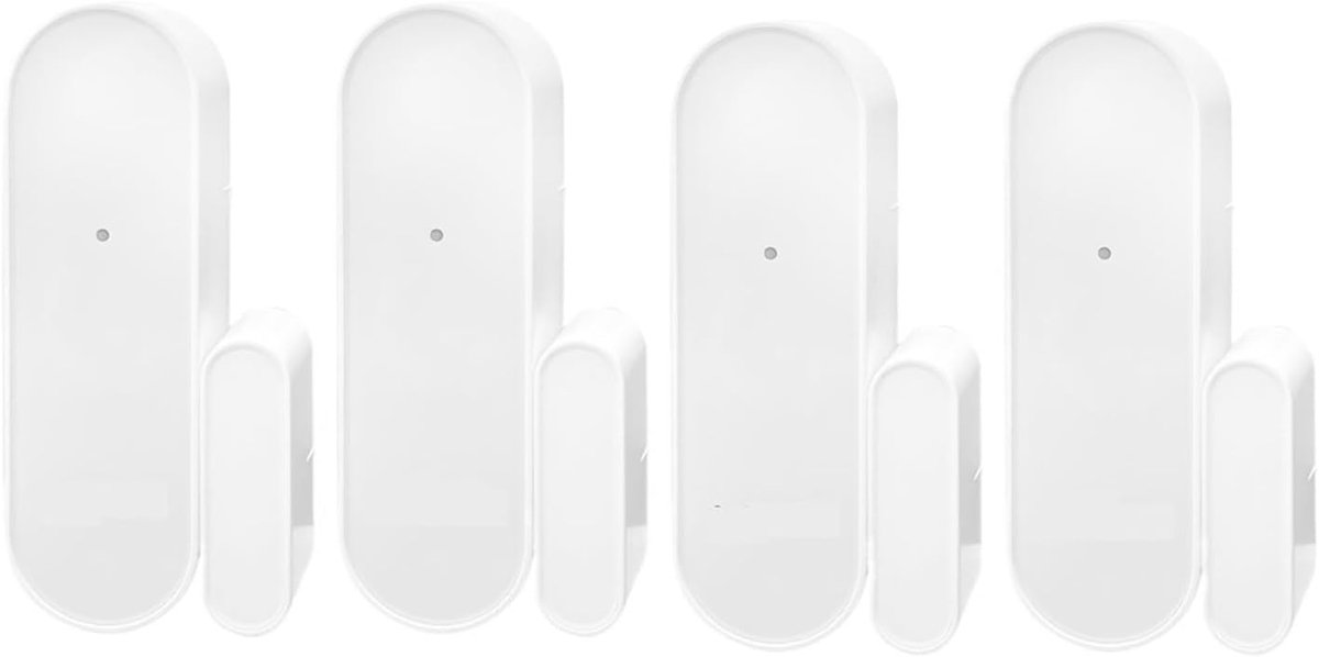 Deur Raam Sensor - Slimme Detector - Huis Beveiligen - Realtime Meldingen - 4 Stuks - Wit